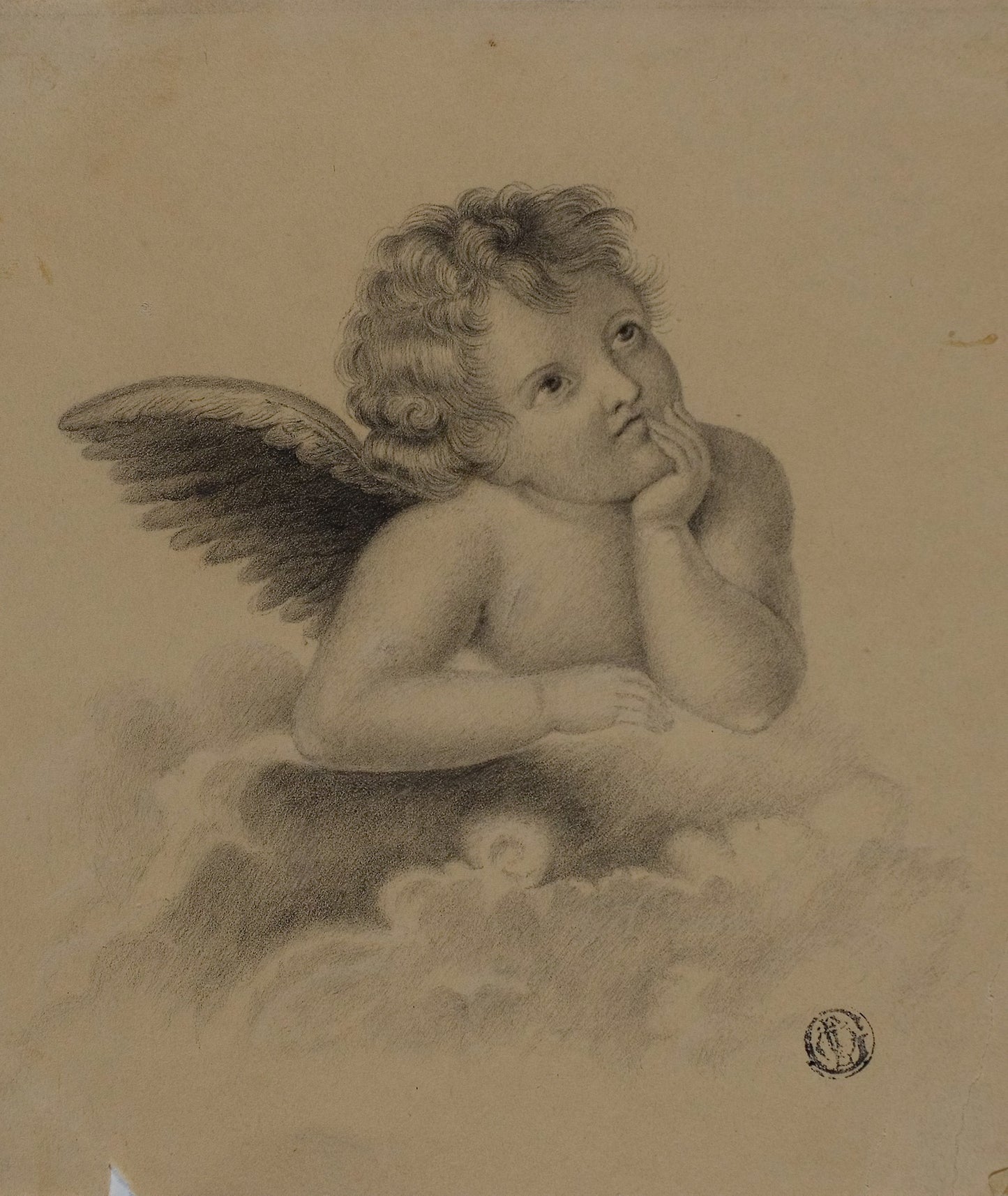 Putto - After Raffaello Sanzio, called Raphael, Poster Print Wall Art