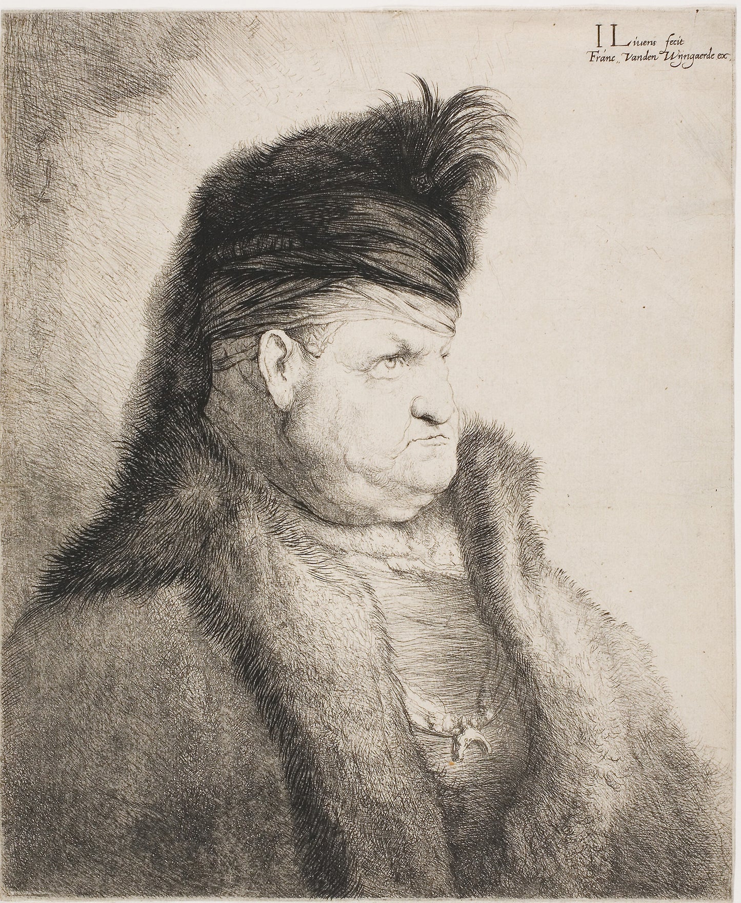 Bust of an Oriental Man - Jan Lievens, Poster Print Wall Art