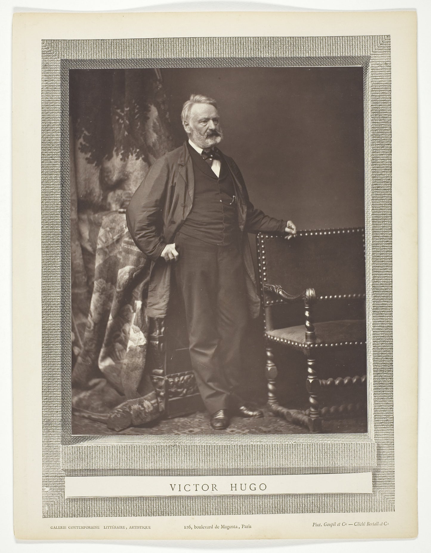 Victor Hugo (French novelist, playwright, and poet, 1802-1885) - Bertall et Cie, Poster Print Wall Art