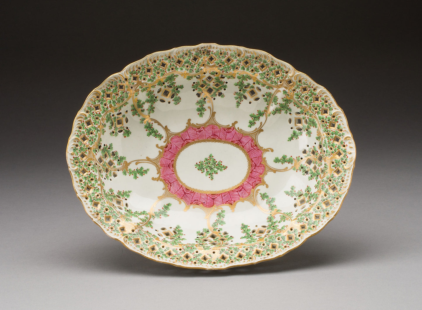 Pierced Dish - Worcester Porcelain Factory, Poster Print Wall Art