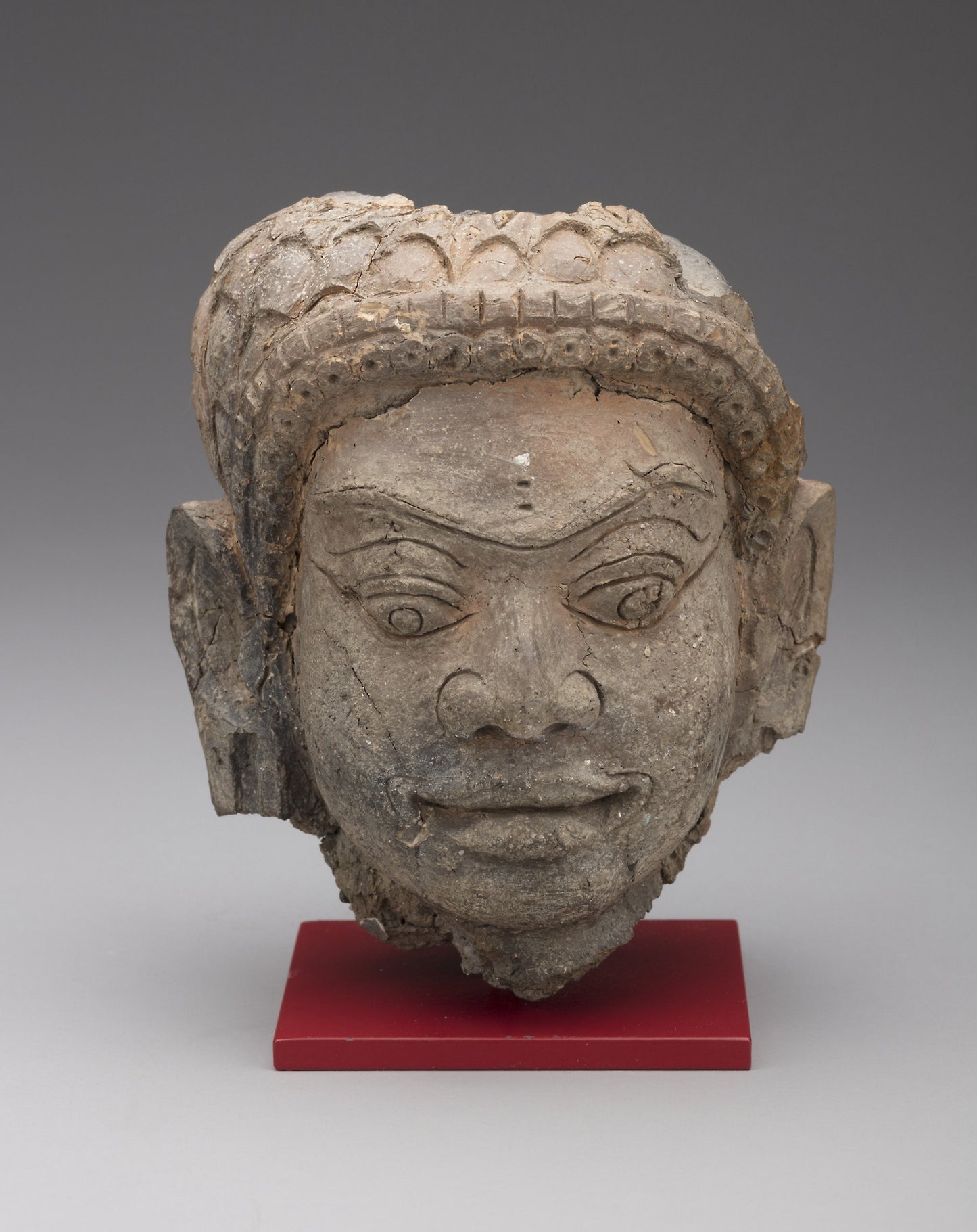 Head of a Male Deity (Deva) - Thailand, Poster Print Wall Art