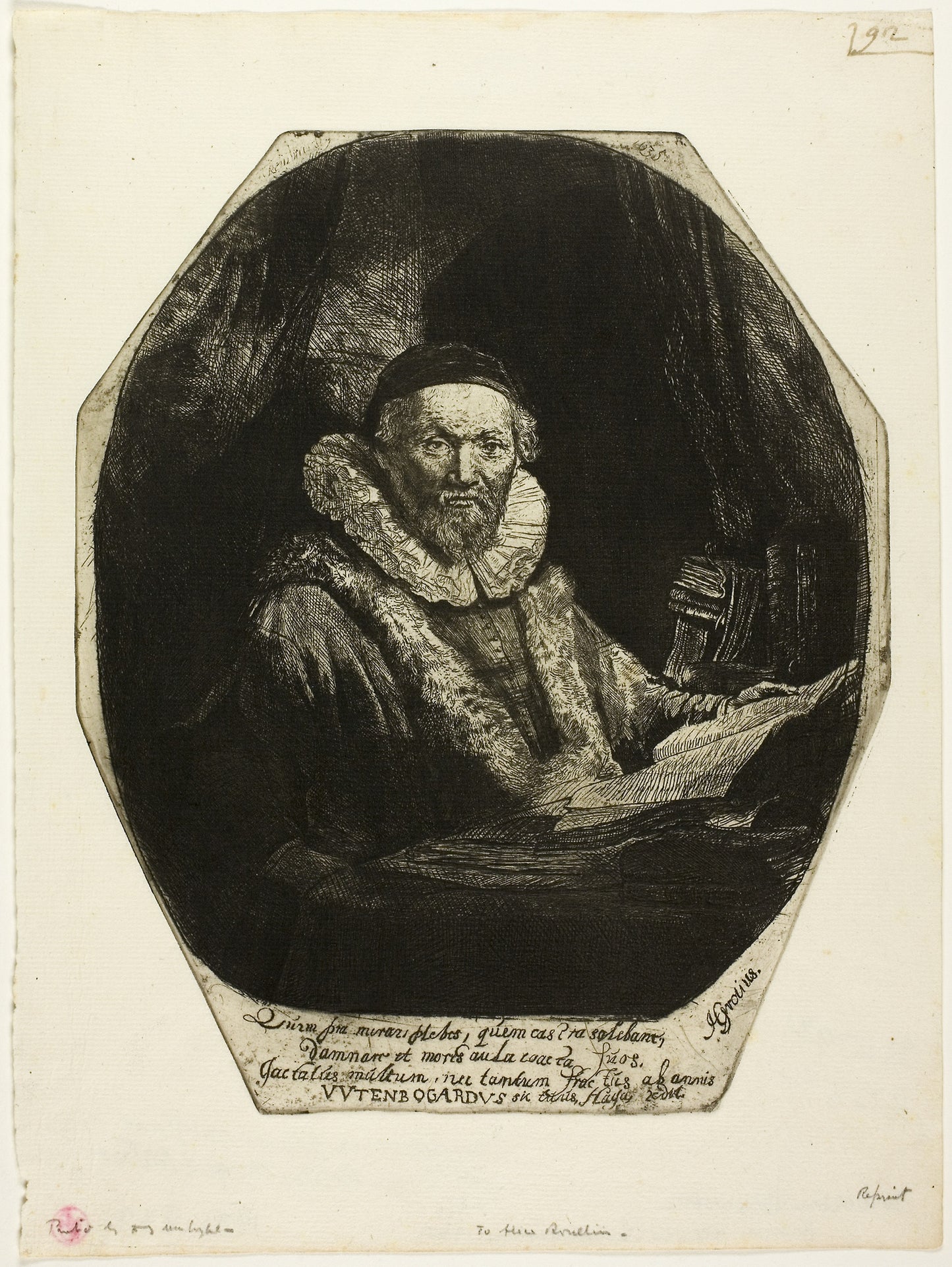 Jan Uytenbogaert - Rembrandt van Rijn (Dutch, 1606-1669), Poster Print Wall Art