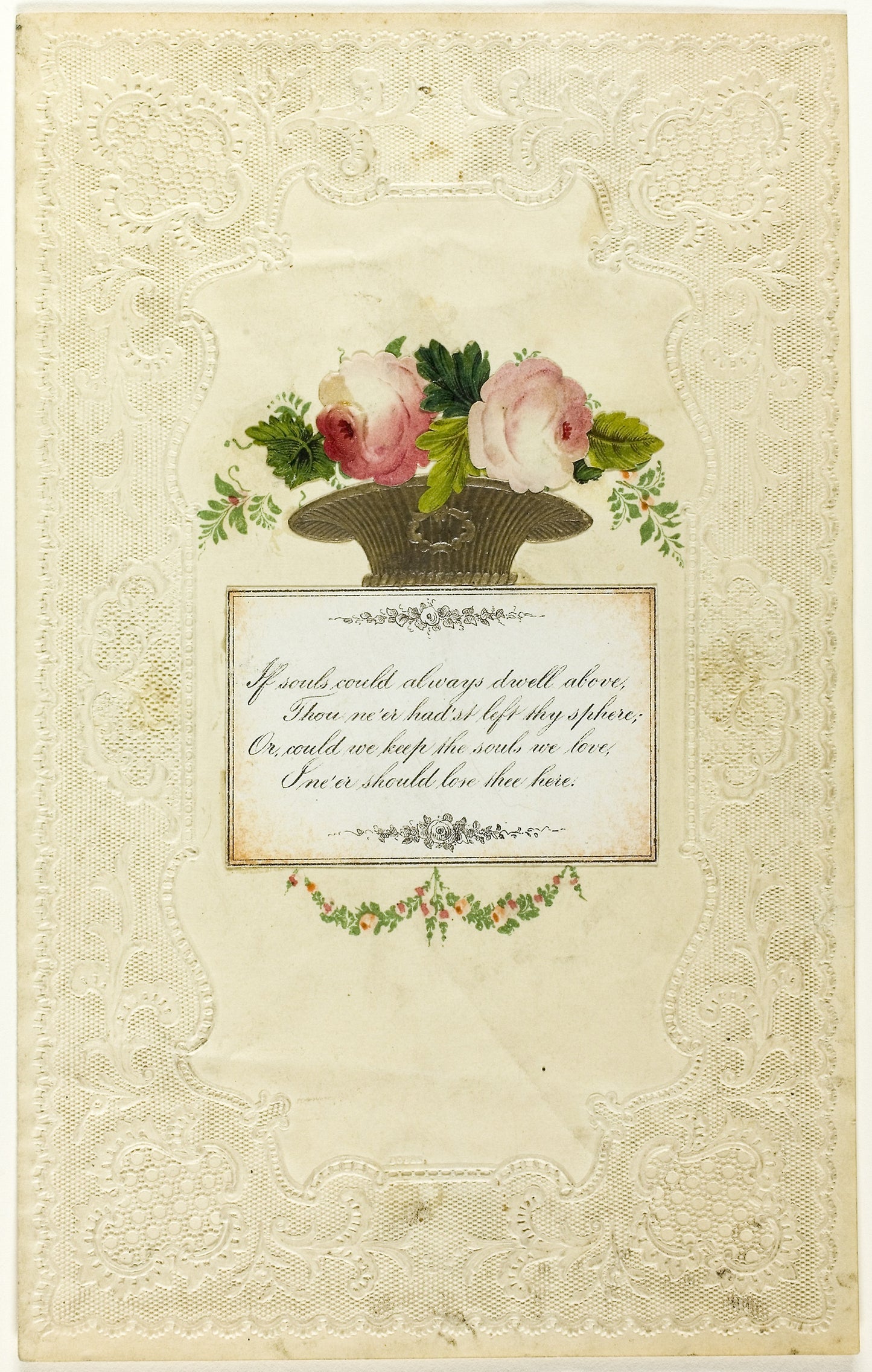 If Souls Could Always Dwell Above (Valentine) - H. Dobbs, Poster Print Wall Art