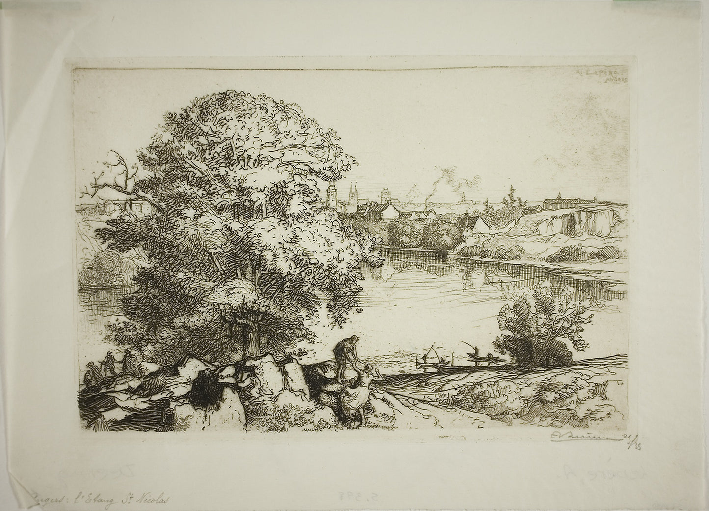 Angers, Lake Saint-Nicolas - Louis Auguste Lepère, Poster Print Wall Art