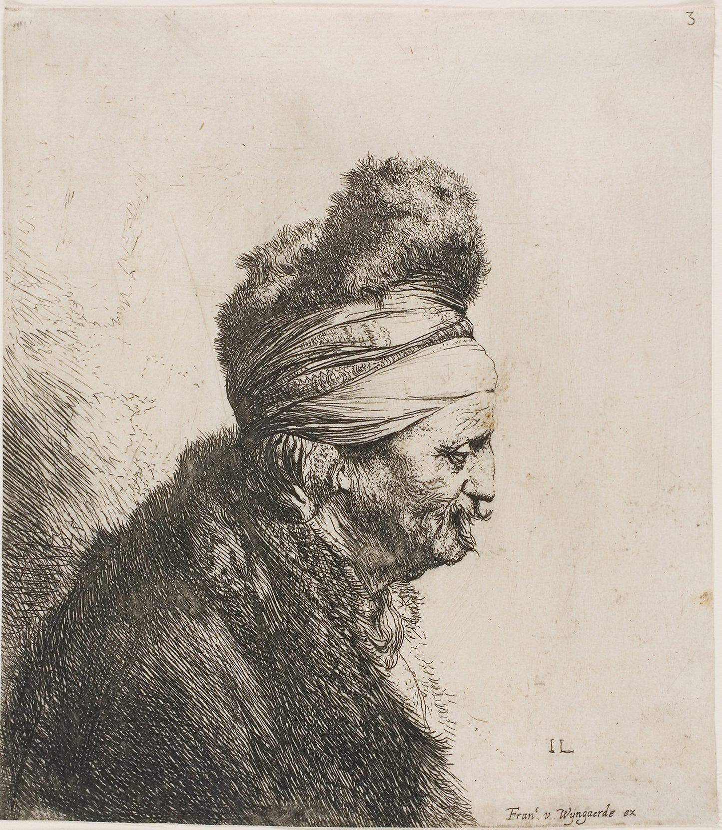 Bust of an Oriental Man, Facing Right - Jan Lievens, Poster Print Wall Art
