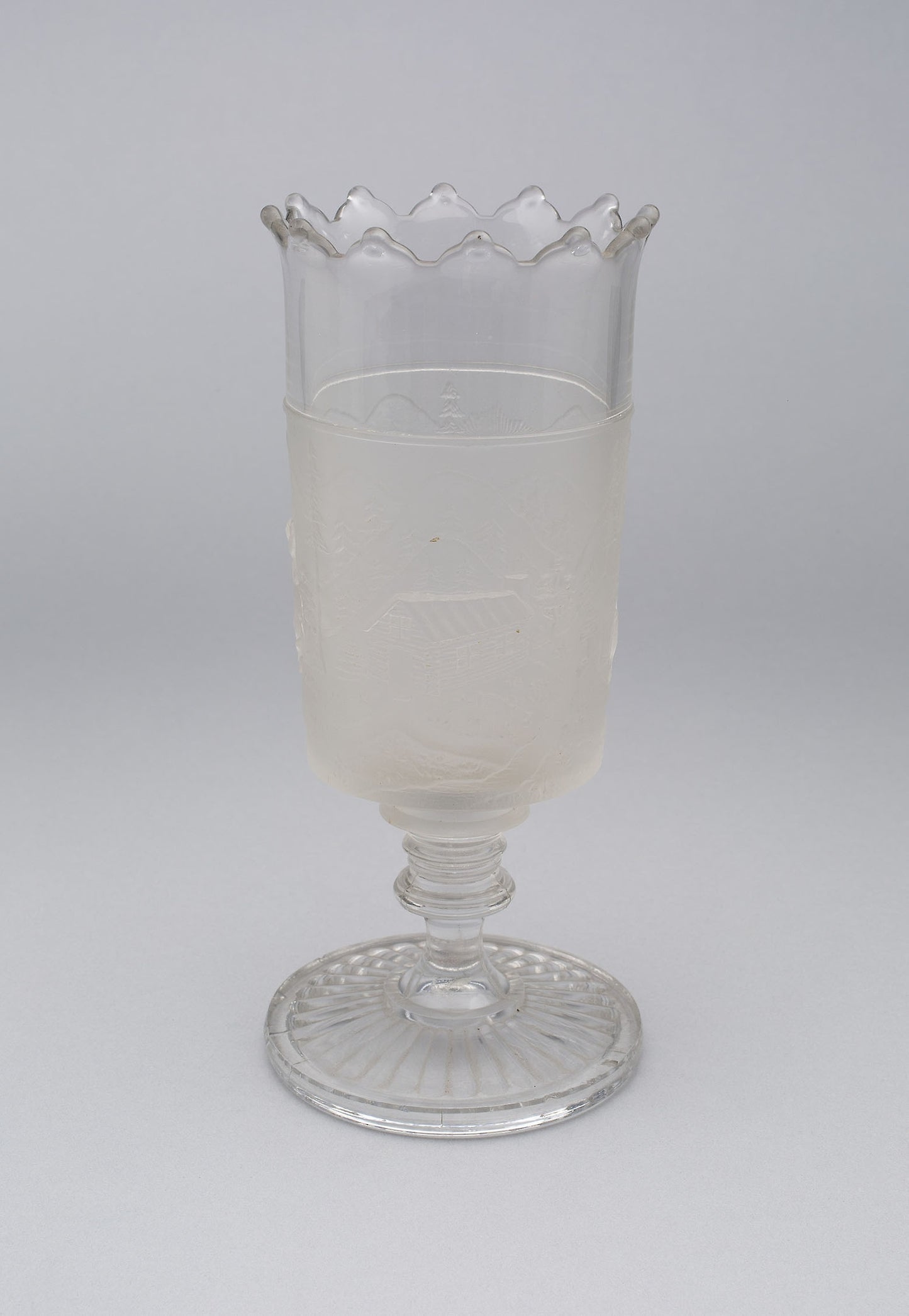 Westward Ho!/Pioneer pattern celery vase: Gillinder and Sons, 1861–c. 1930, Poster Print Wall Art