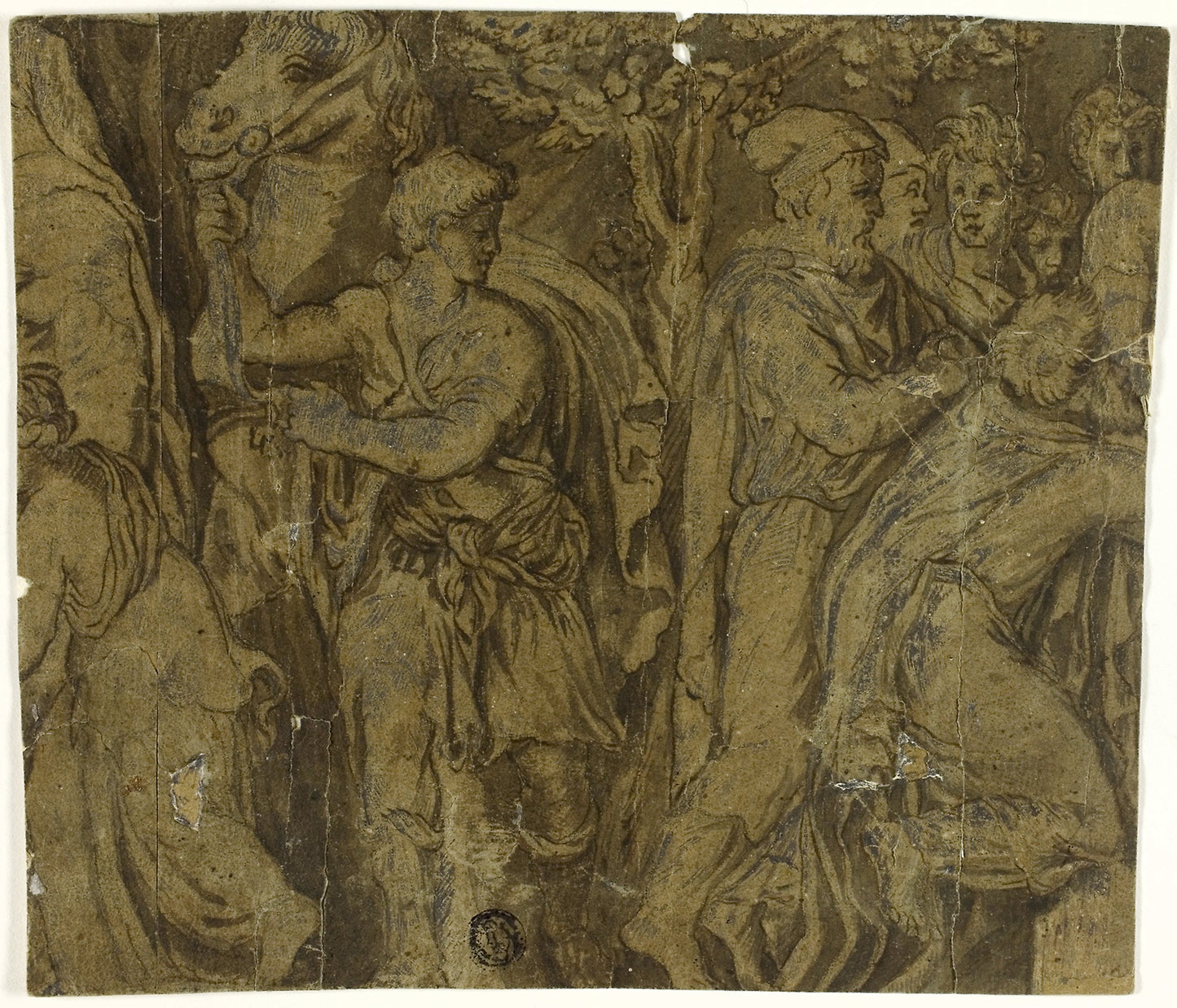 Story of Niobe - Youth with Horse; Worshippers - After Polidoro Caldara, called Polidoro da Caravaggio, Poster Print Wall Art