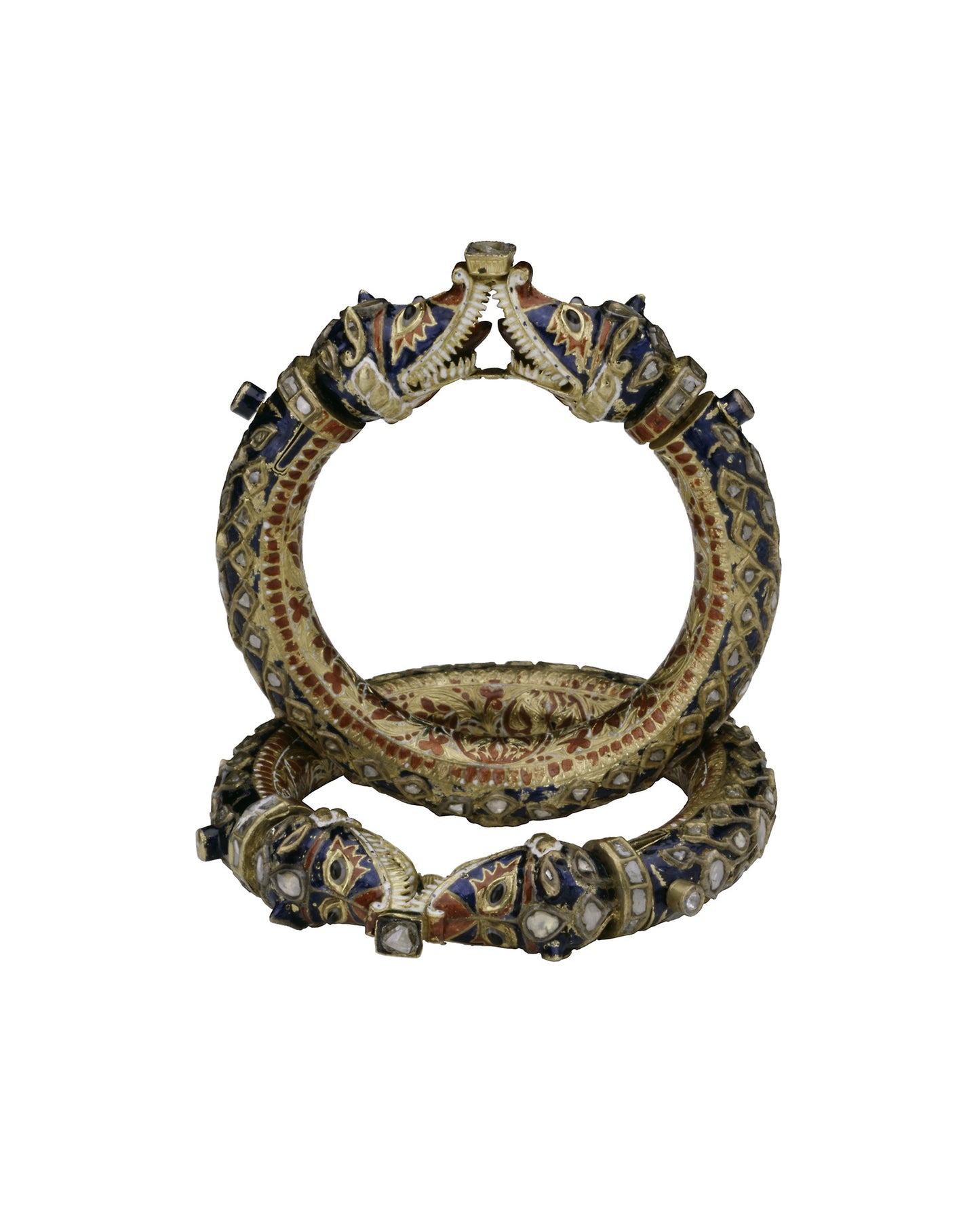 Bracelets with Confronting Makara Heads (Karas) - India, Poster Print Wall Art
