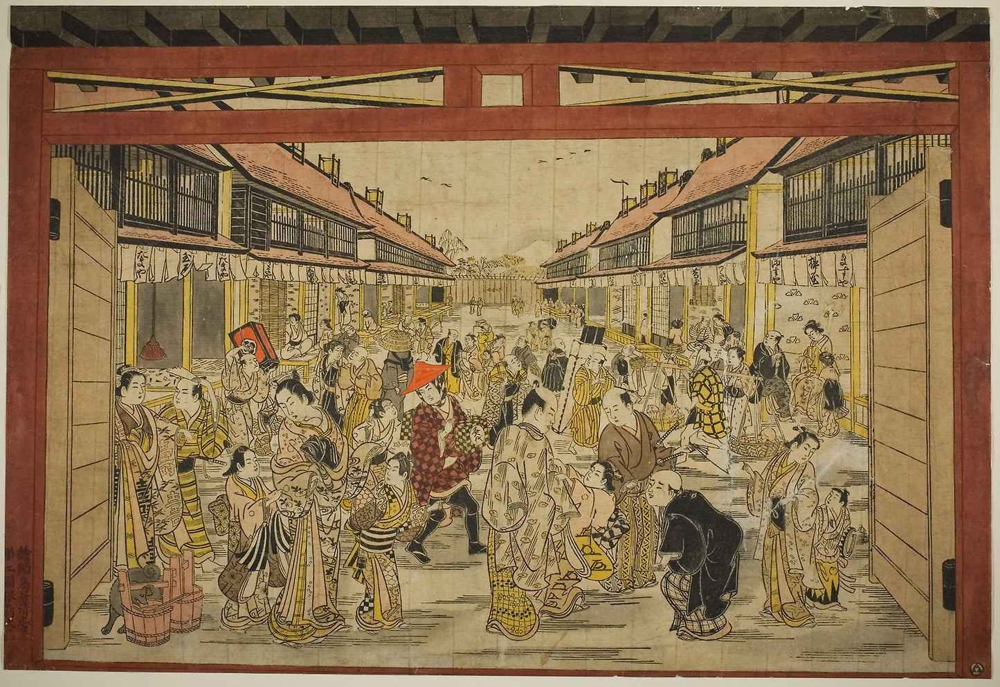 The Main Gate, New Yoshiwara - Torii Kiyotada, Poster Print Wall Art