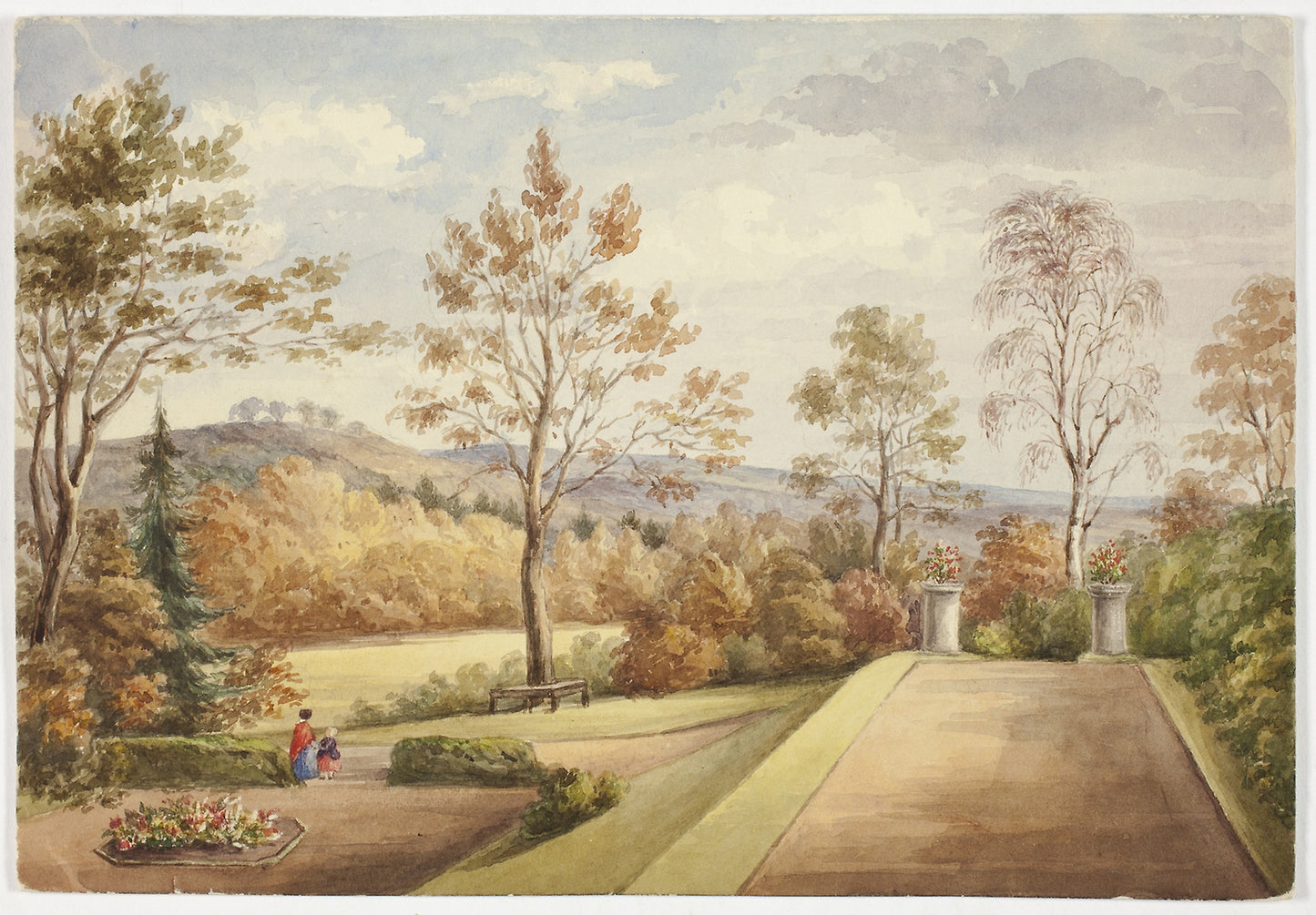 Terrace at Wentworth Castle - Elizabeth Murray, Poster Print Wall Art
