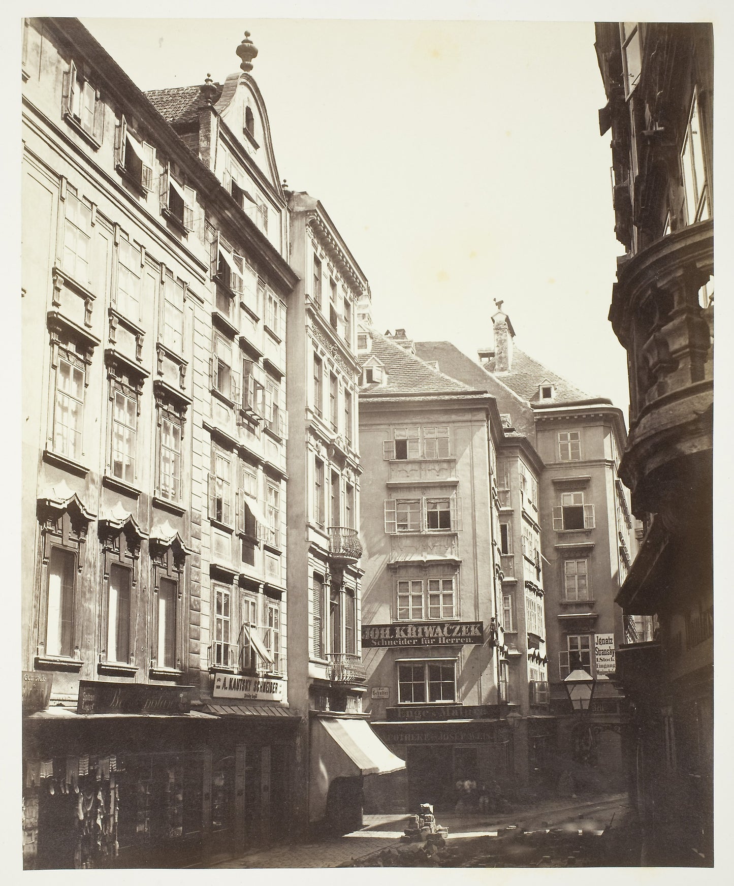 Tuchlauben No. 1, Wohnhaus des Peter Ritter von Calvagni - Artist unknown , Poster Print Wall Art