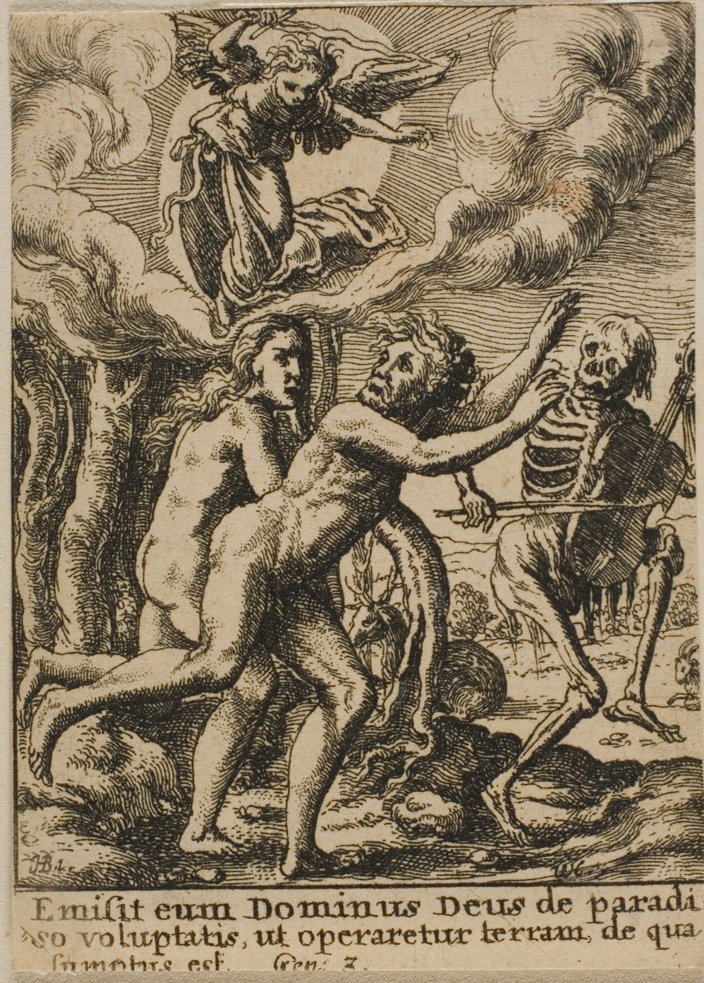 Expulsion from Paradise - Wenceslaus Hollar (Czech, 1607-1677), Poster Print Wall Art