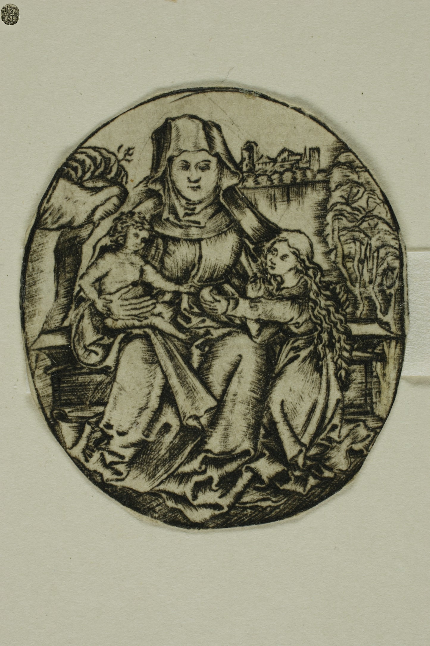 Saint Anne, the Virgin, and Child: Artist unknown,16x12"(A3) Poster