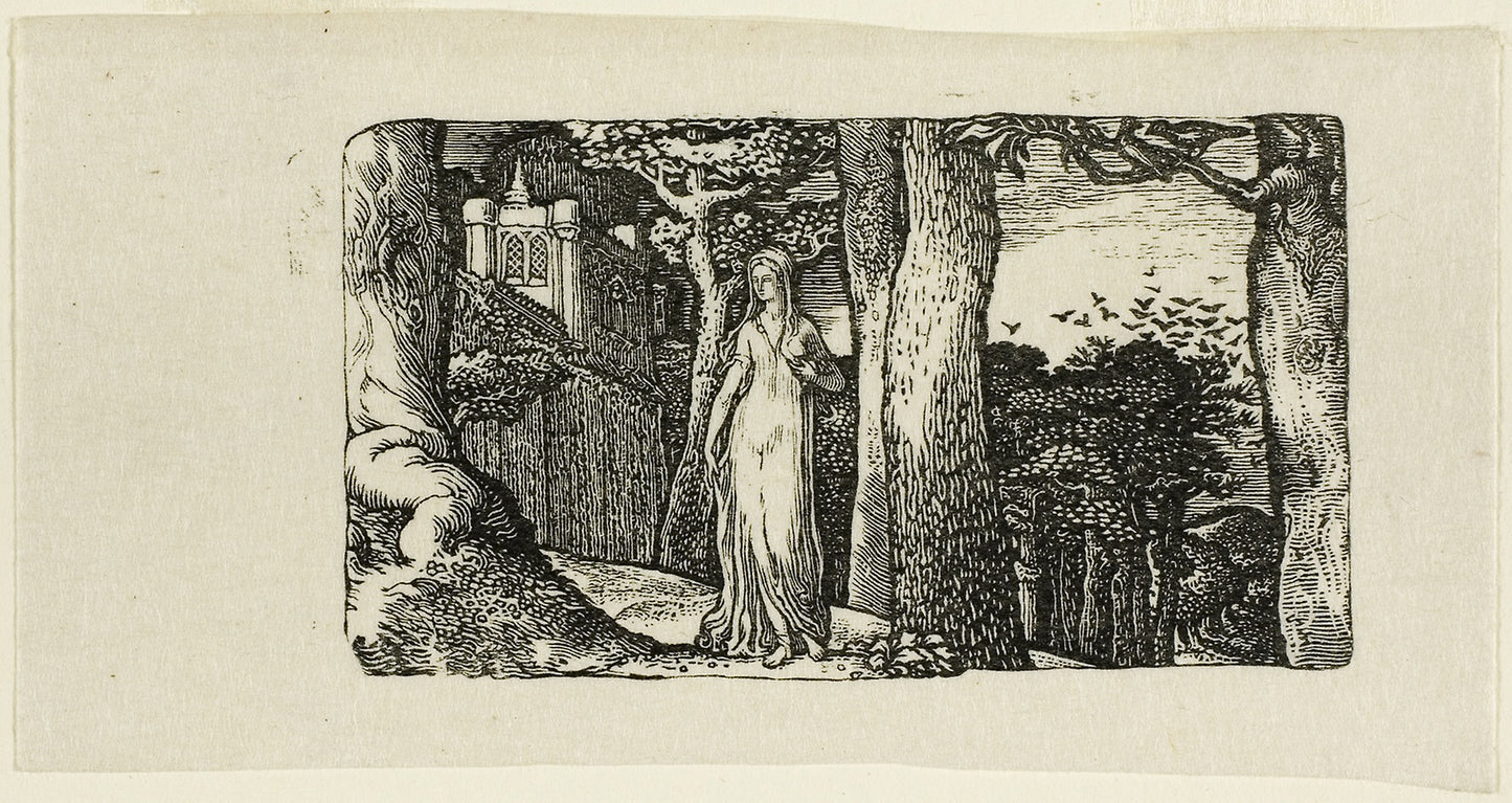 The Lady and the Rooks - Edward Calvert, Poster Print Wall Art