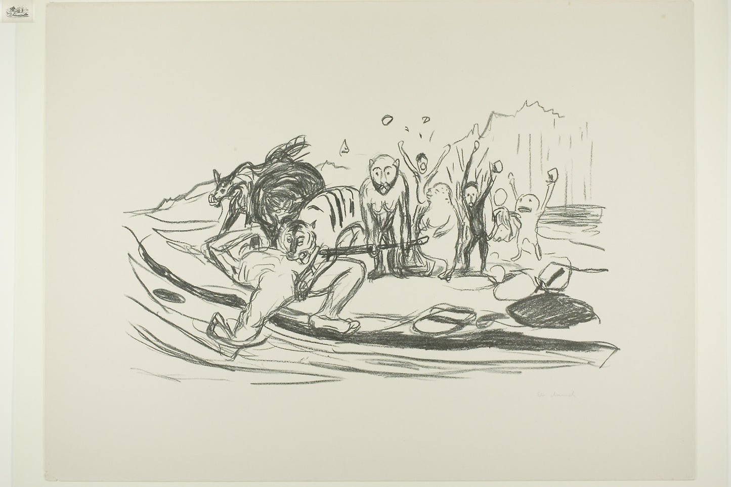 Alpha's Death - Edvard Munch, Poster Print Wall Art