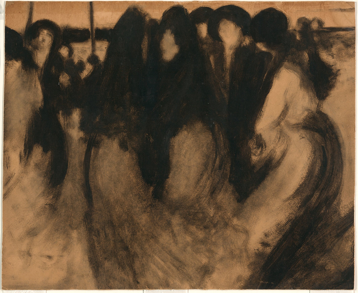Women in Landscape - Attributed to Eugène Carriére, Poster Print Wall Art