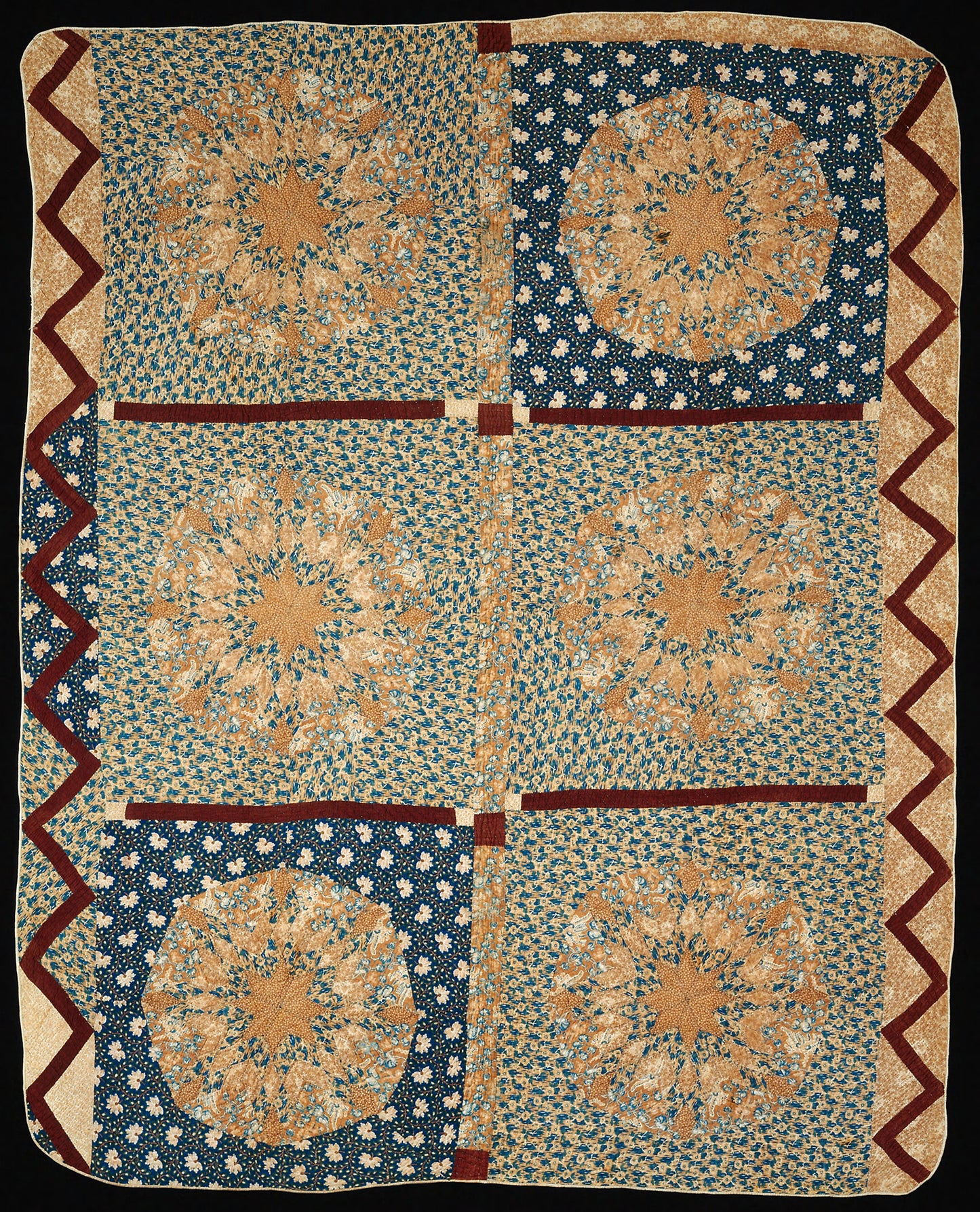 Bedcover (Sunburst Quilt) - United States, Kentucky, Poster Print Wall Art