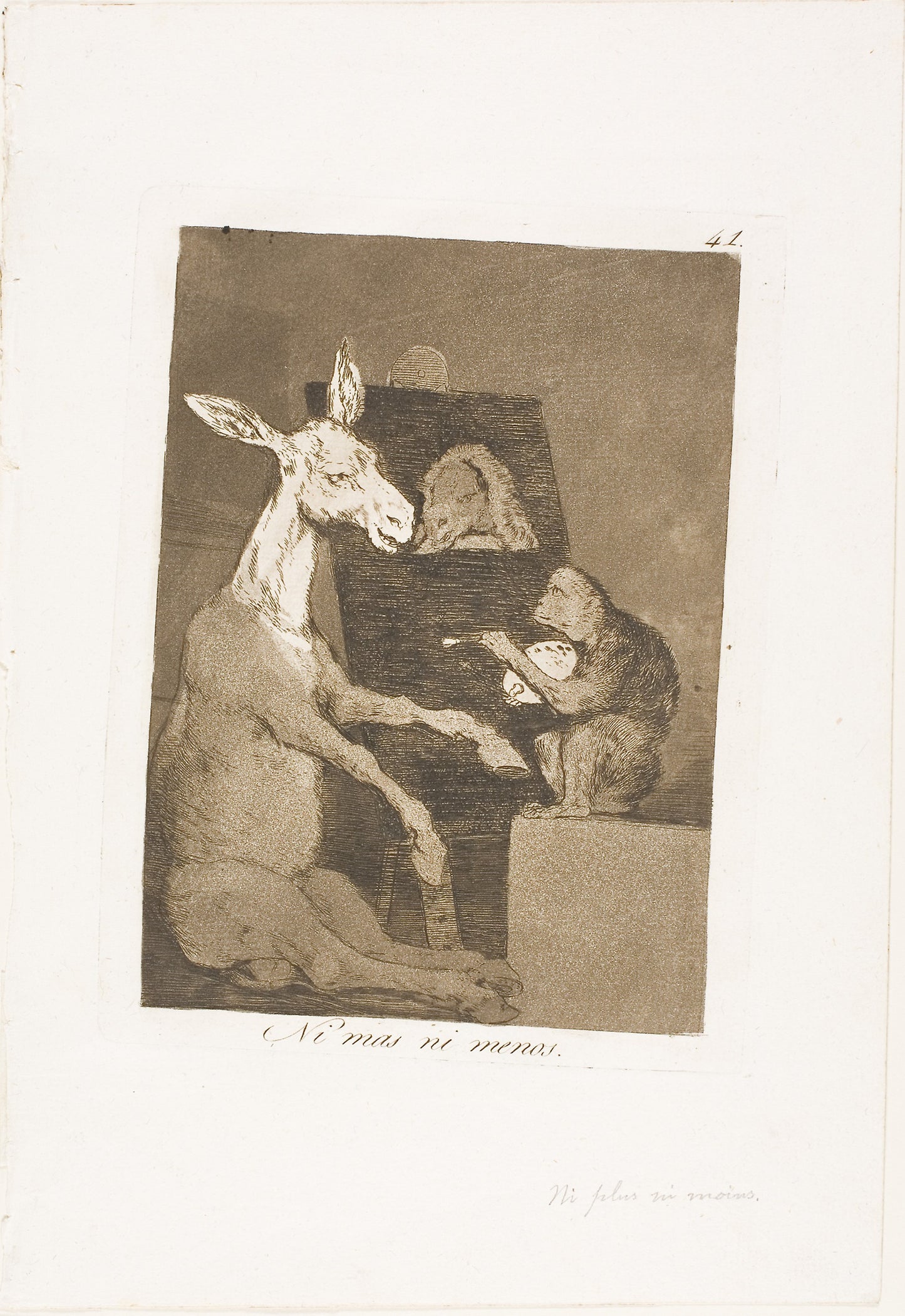 Neither more nor less, plate 41 from Los Caprichos - Francisco José de Goya y Lucientes, Poster Print Wall Art