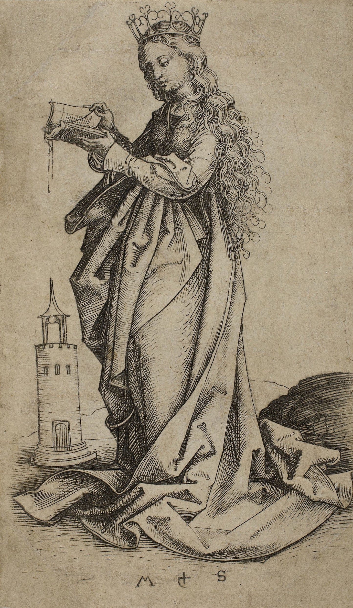 St. Barbara: Martin Schongauer, Poster Print Wall Art