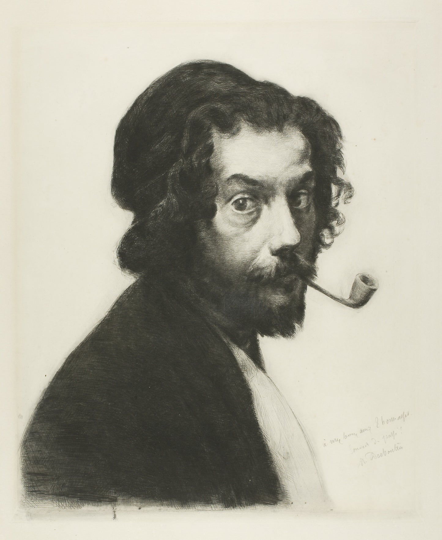 Man with a Pipe - Marcellin Gilbert Desboutin, Poster Print Wall Art
