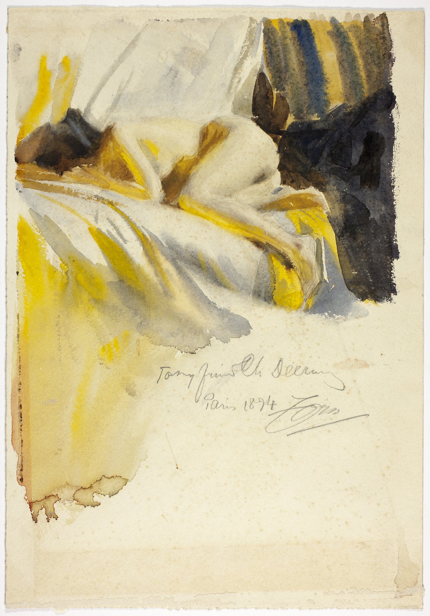 Nude Lying On Bed - Anders Zorn, Poster Print Wall Art