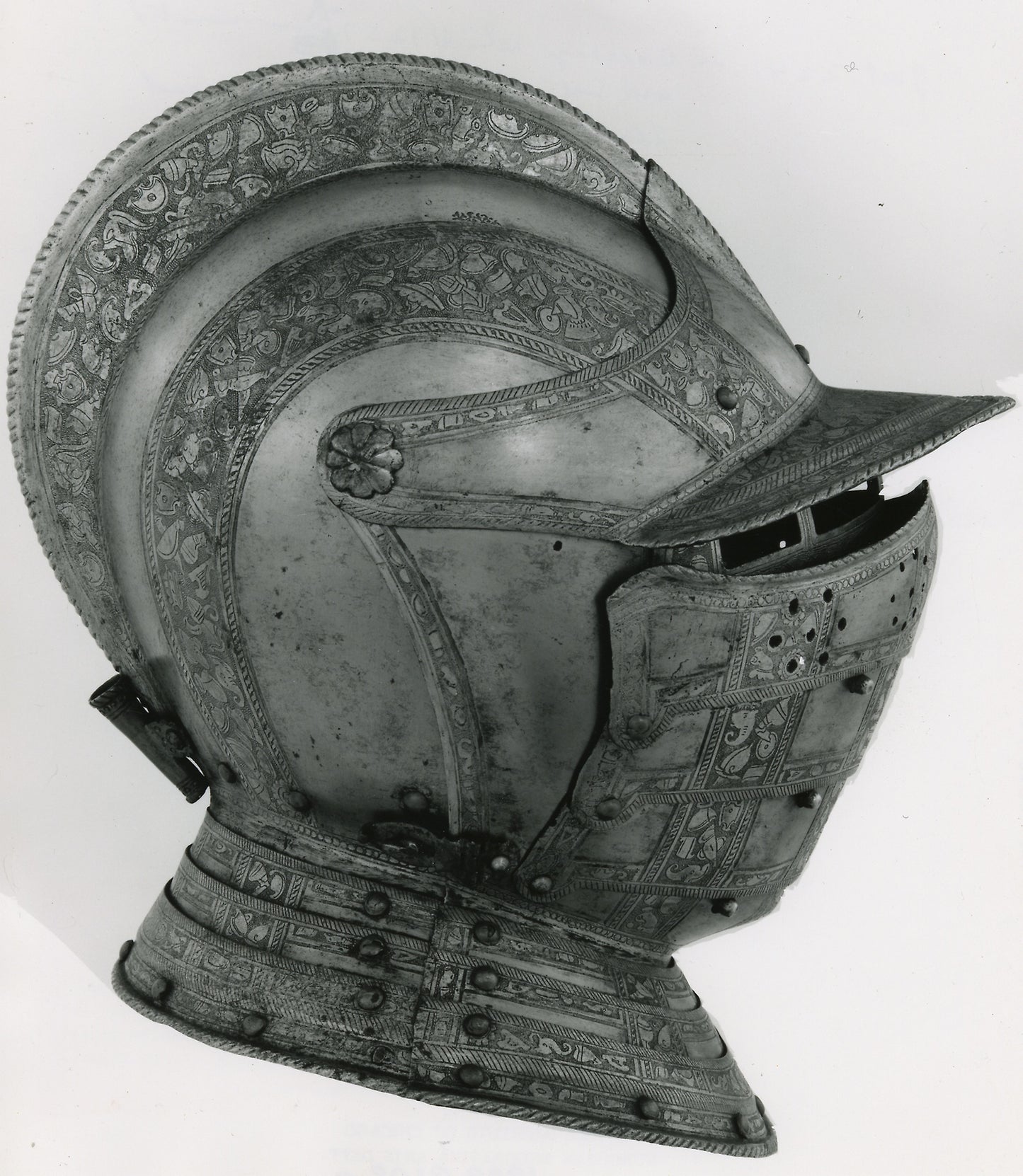Close Helmet of Three-Quarter Armor: Italian, Milan, Poster Print Wall Art