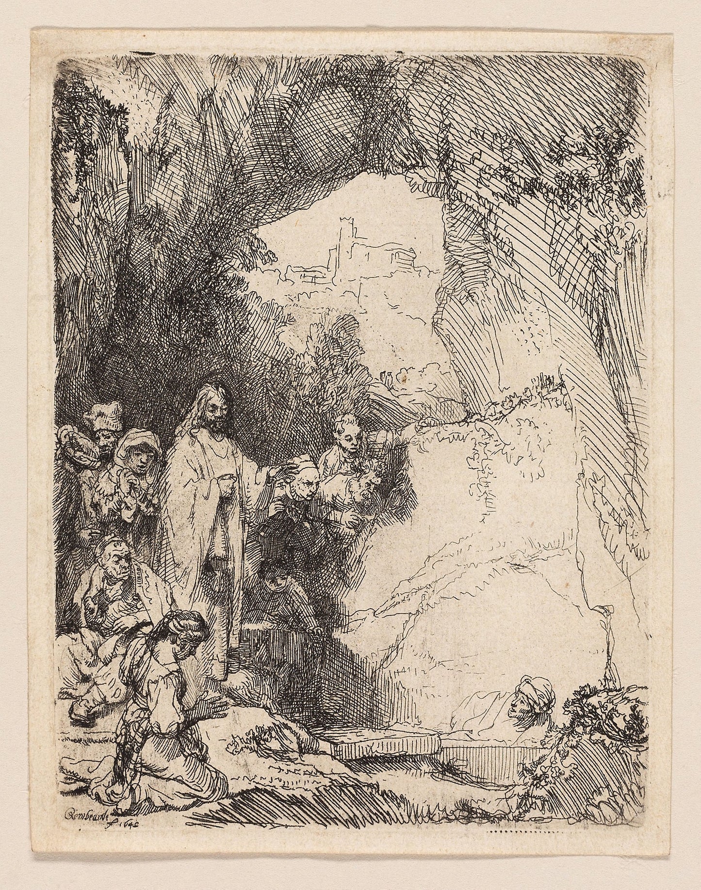 The Raising of Lazarus - Small Plate - Rembrandt van Rijn, Poster Print Wall Art