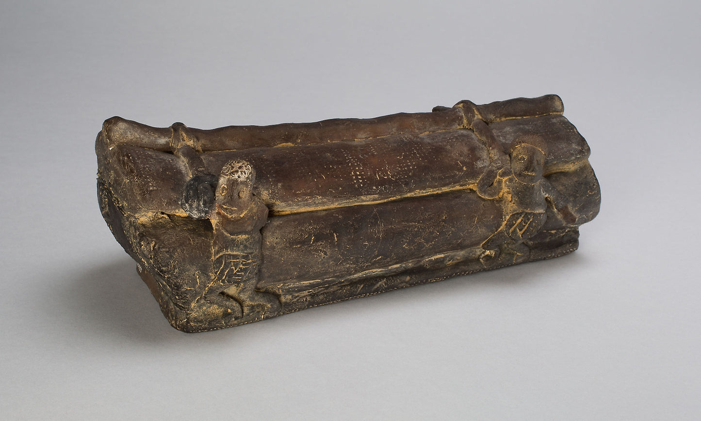 Model of a Coffin with Figures - China, Poster Print Wall Art