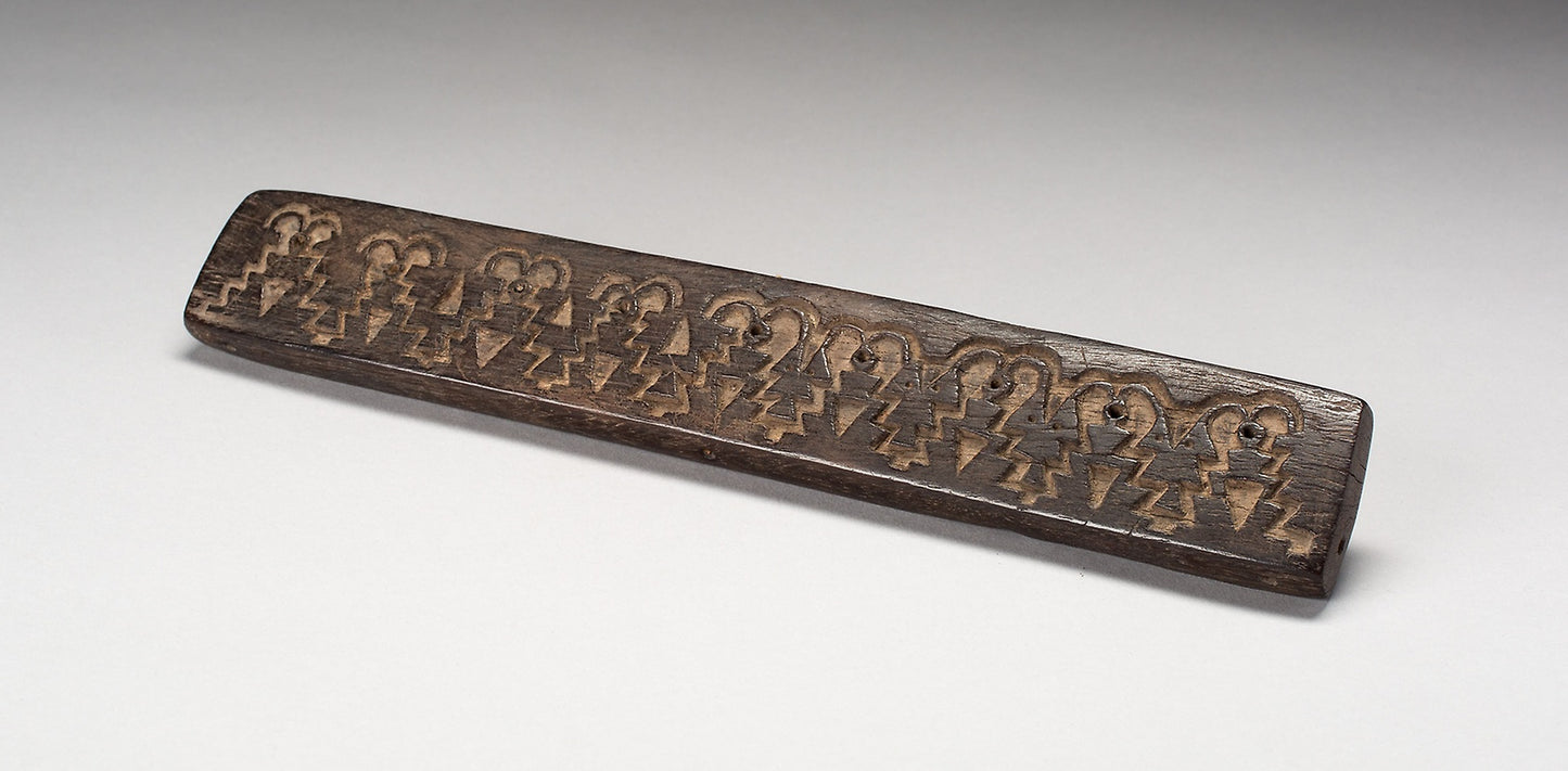 Balance-Beam Scale Insided with Bird, Fish and Geometric Motifs - Possibly Ica, Poster Print Wall Art