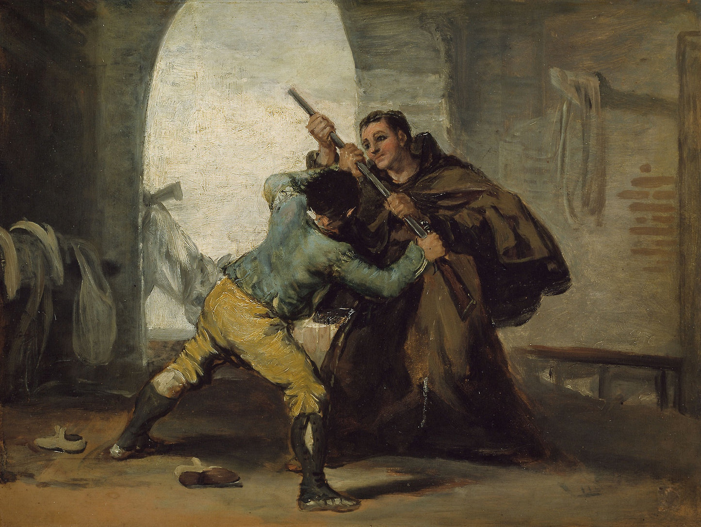 Friar Pedro Wrests the Gun from El Maragato - Francisco José de Goya y Lucientes, Poster Print Wall Art