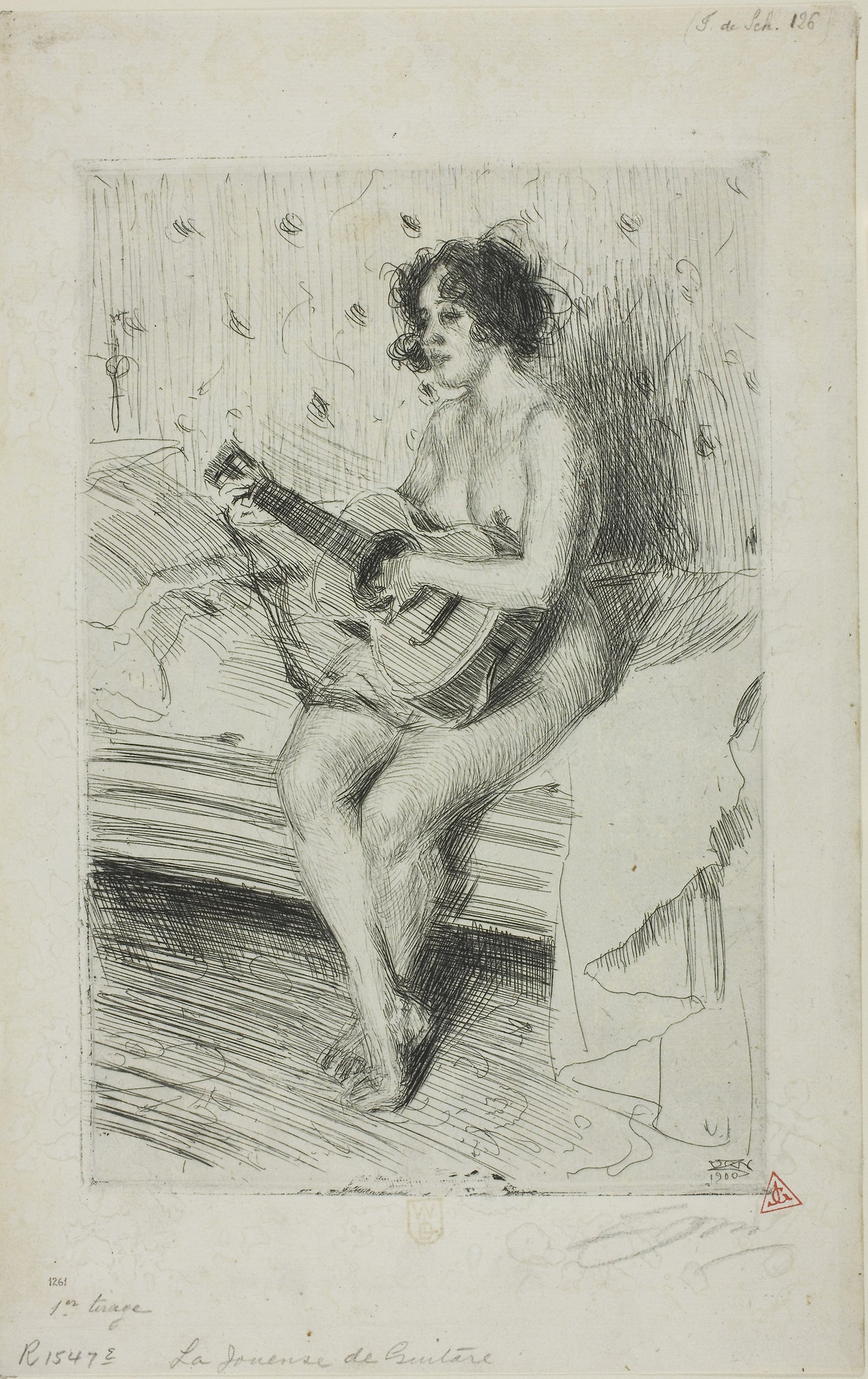 The Guitar-Player - Anders Zorn, Poster Print Wall Art