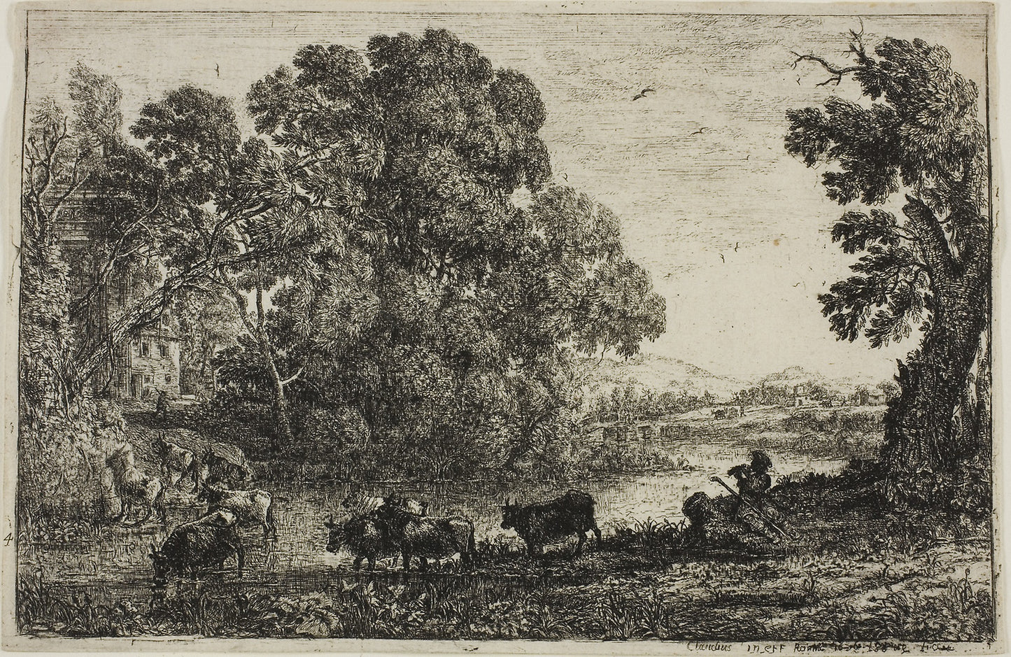 The Cowherd - Claude Lorrain, Poster Print Wall Art