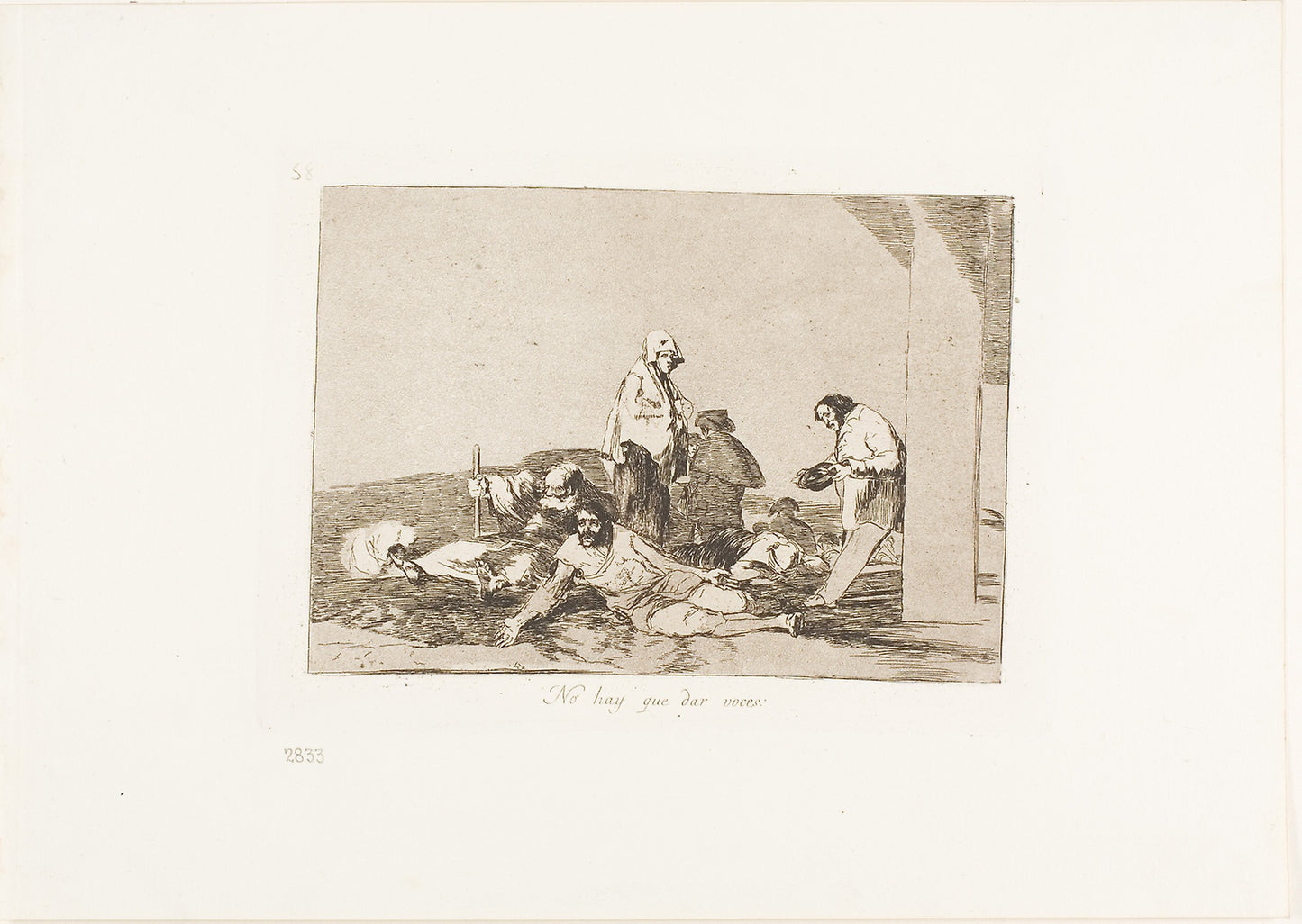 It's no use crying out, plate 58 from The Disasters of War - Francisco José de Goya y Lucientes, Poster Print Wall Art