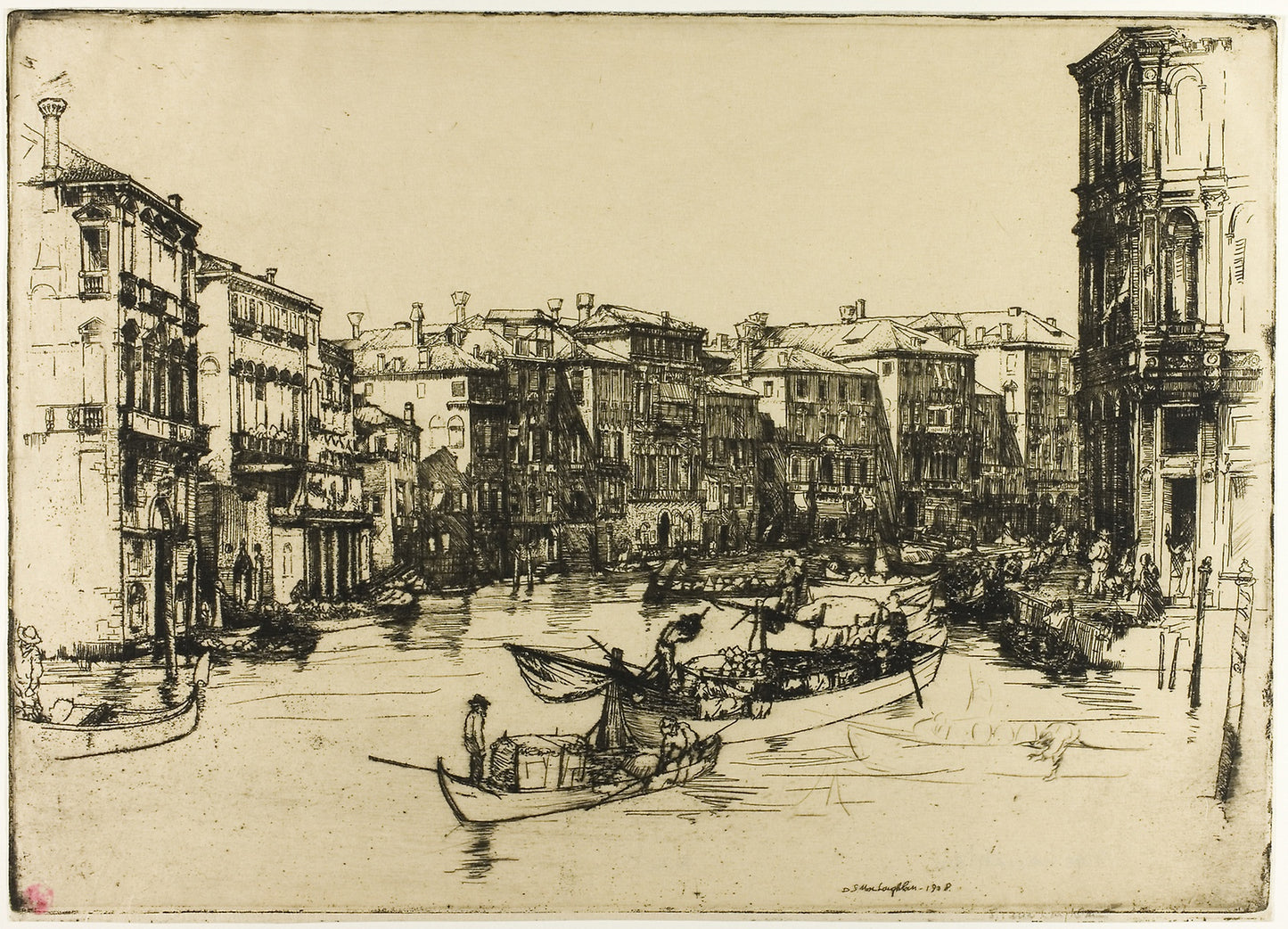 The Market, Venice - Donald Shaw MacLaughlan, Poster Print Wall Art