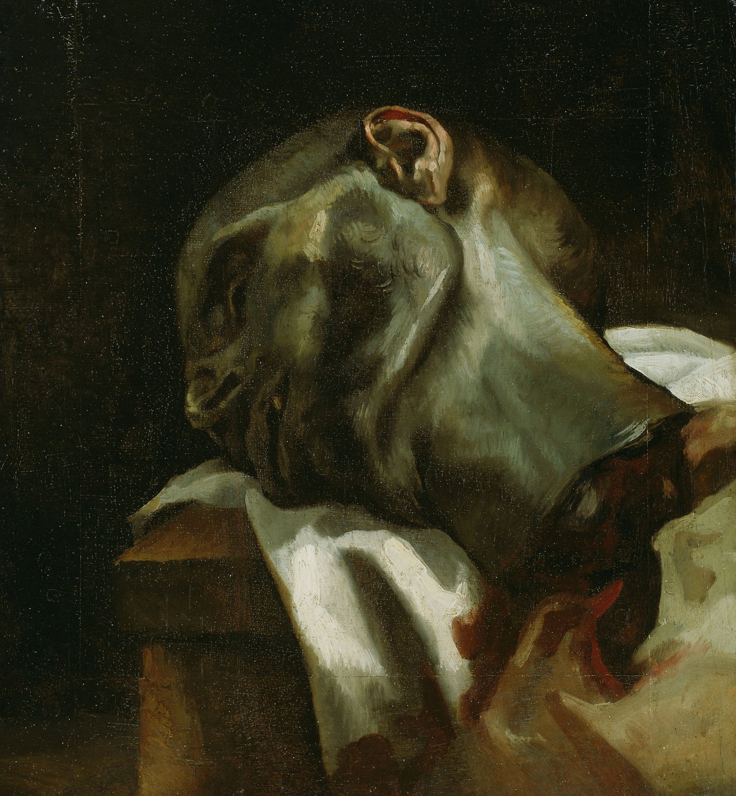 Head of a Guillotined Man - Jean Louis André Théodore Géricault, Poster Print Wall Art