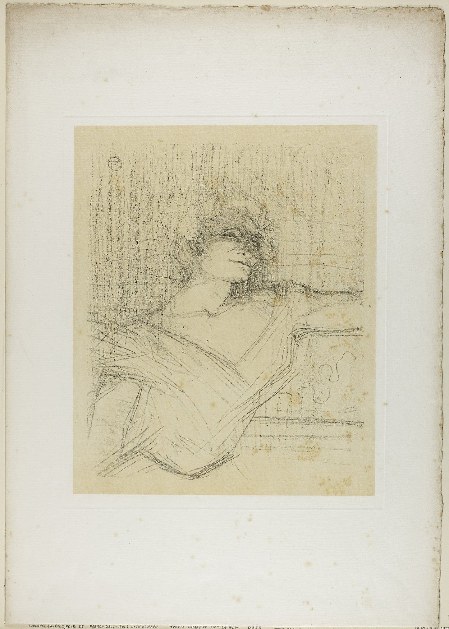 Yvette Guilbert—Dans la Glu, from Yvette Guilbert - Henri de Toulouse-Lautrec, Poster Print Wall Art