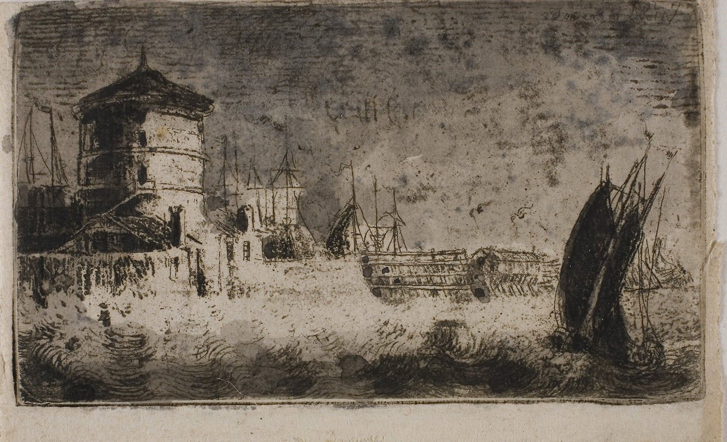 Old Tower, Leith - John Clerk of Eldin, Poster Print Wall Art