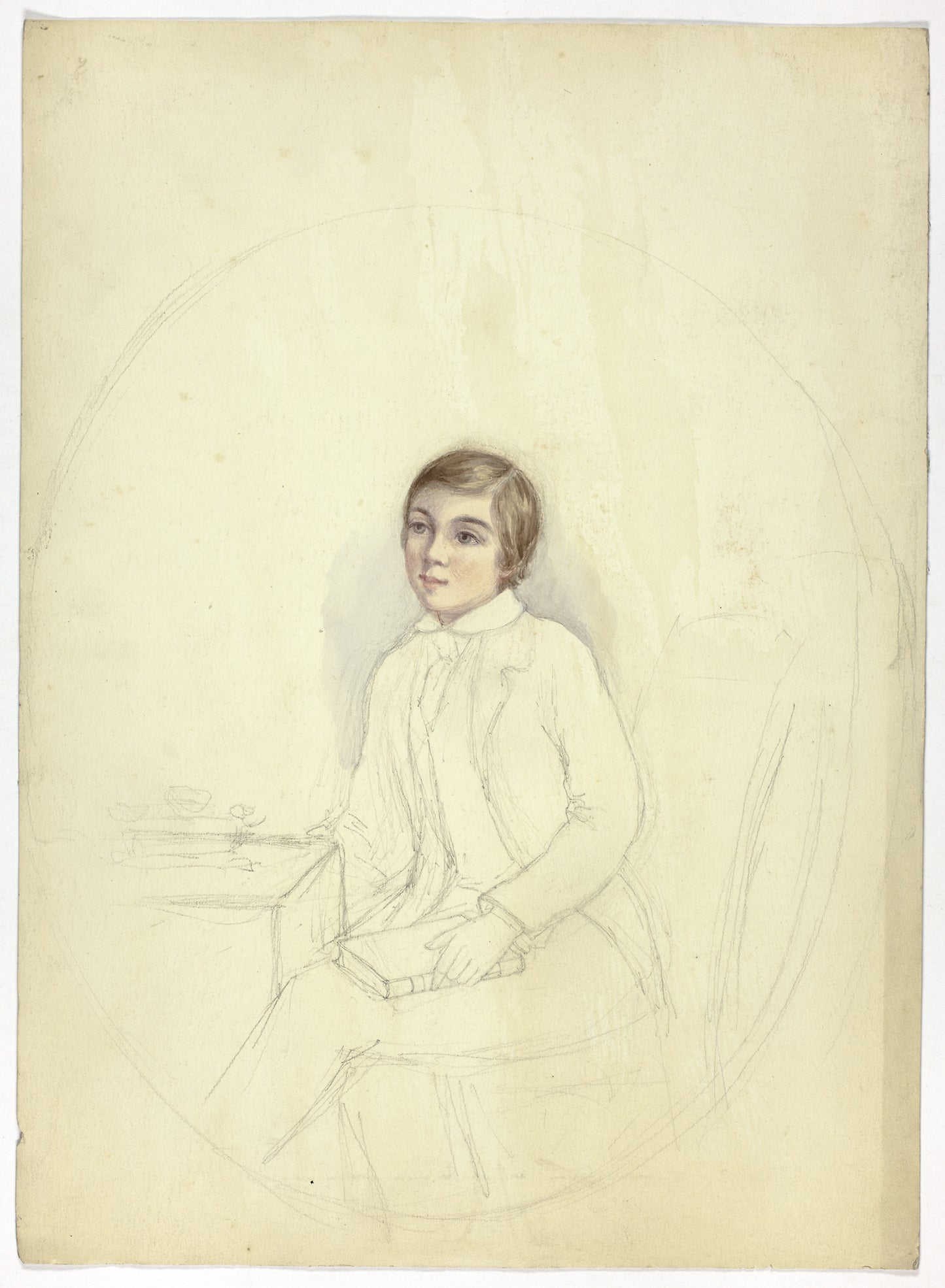 Study for Portrait of Boy with Book - Elizabeth Murray, Poster Print Wall Art