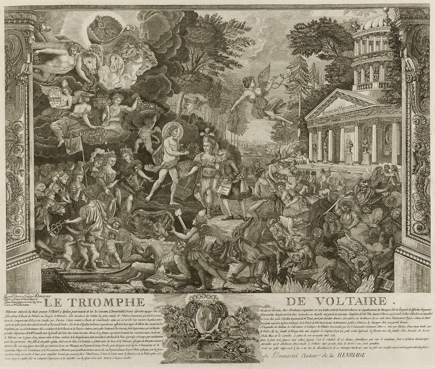 Le Triomphe de Voltaire: A. Duplessis, Poster Print Wall Art