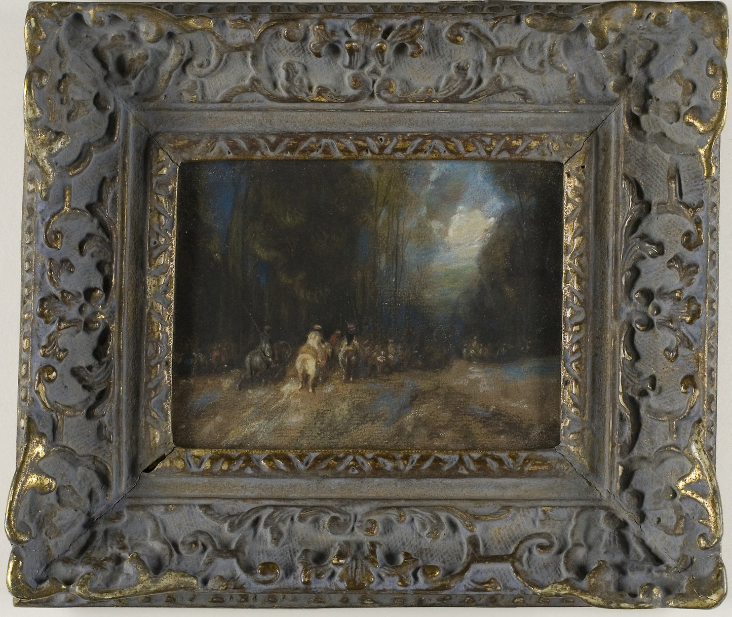 Riders on Horseback in Woods - Unknown Artist, Poster Print Wall Art