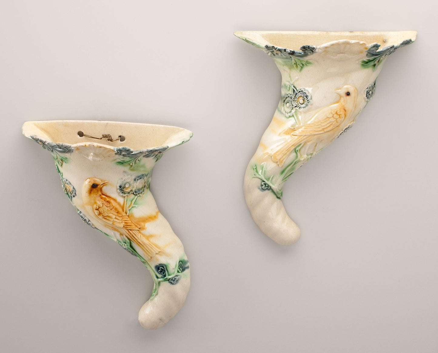 Pair of Wall Pockets - Staffordshire, England, Poster Print Wall Art