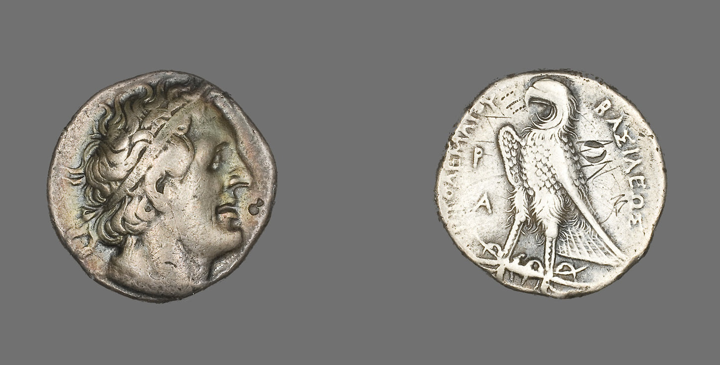 Tetradrachm (Coin) Portraying King Ptolemy I - Greco-Egyptian, Poster Print Wall Art