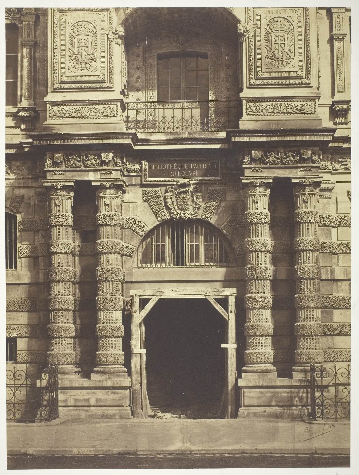 Bibliothèque Imperial du Louvre, Paris - Bisson Frères (Louis-Auguste Bisson, French, 1814–1876 and, Poster Print Wall Art