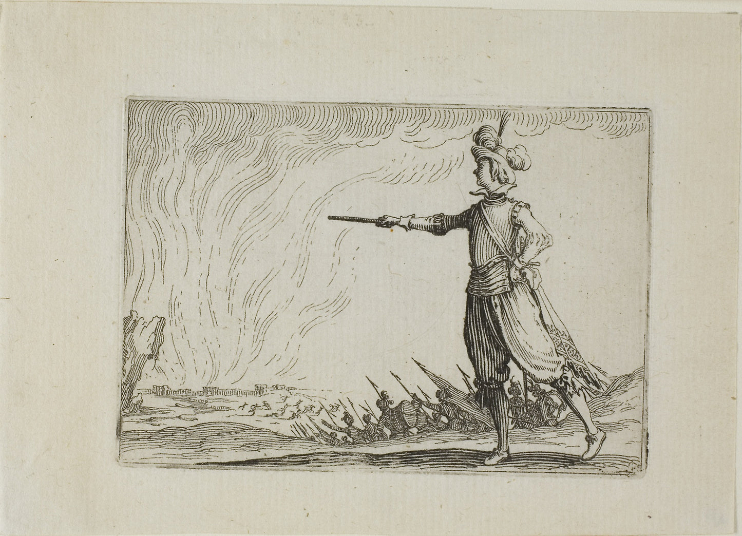 The Commander on Foot, from The Caprices - Jacques Callot, Poster Print Wall Art