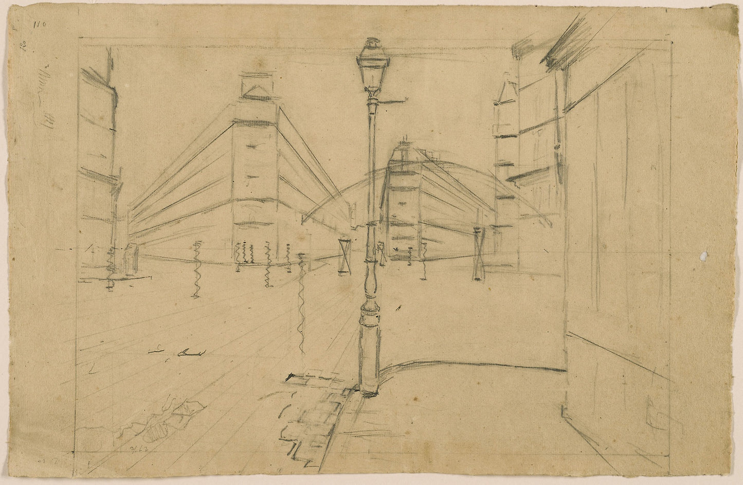 Study for Paris Street; Rainy Day - Gustave Caillebotte, Poster Print Wall Art