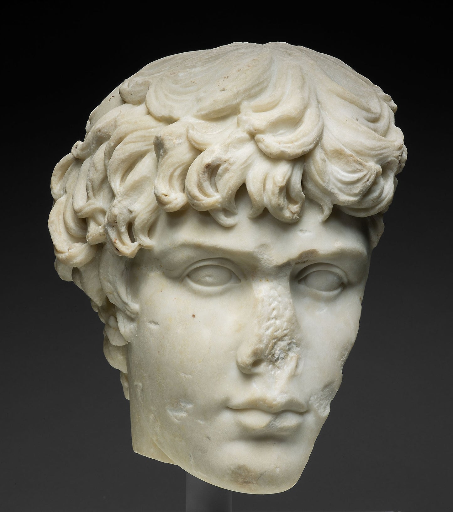 Fragment of a Portrait Head of Antinous - Roman, Poster Print Wall Art