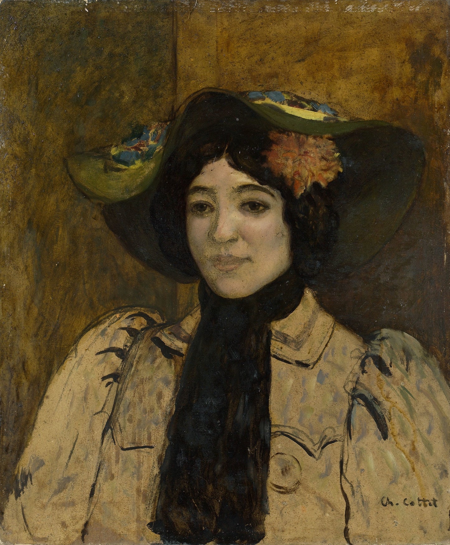 Portrait of a Woman - Charles Cottet, Poster Print Wall Art