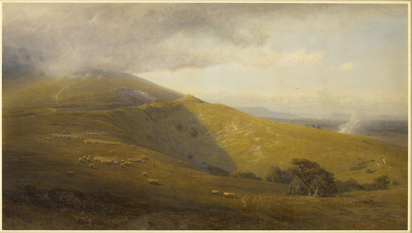 A View on the South Downs: Henry George Hine,16x12"(A3) Poster