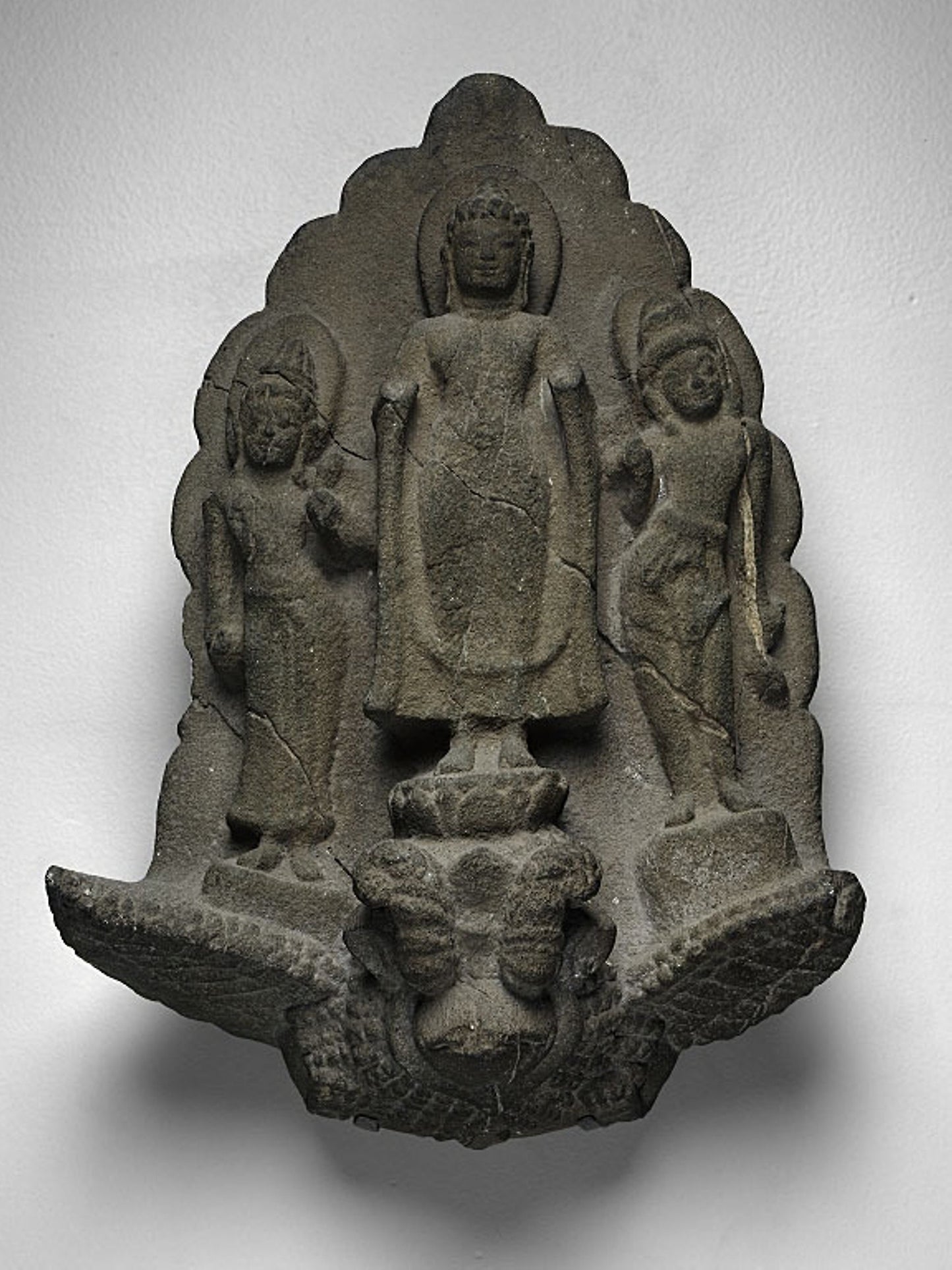 Buddha and Companions Riding a Mythical Animal - Thailand, Poster Print Wall Art