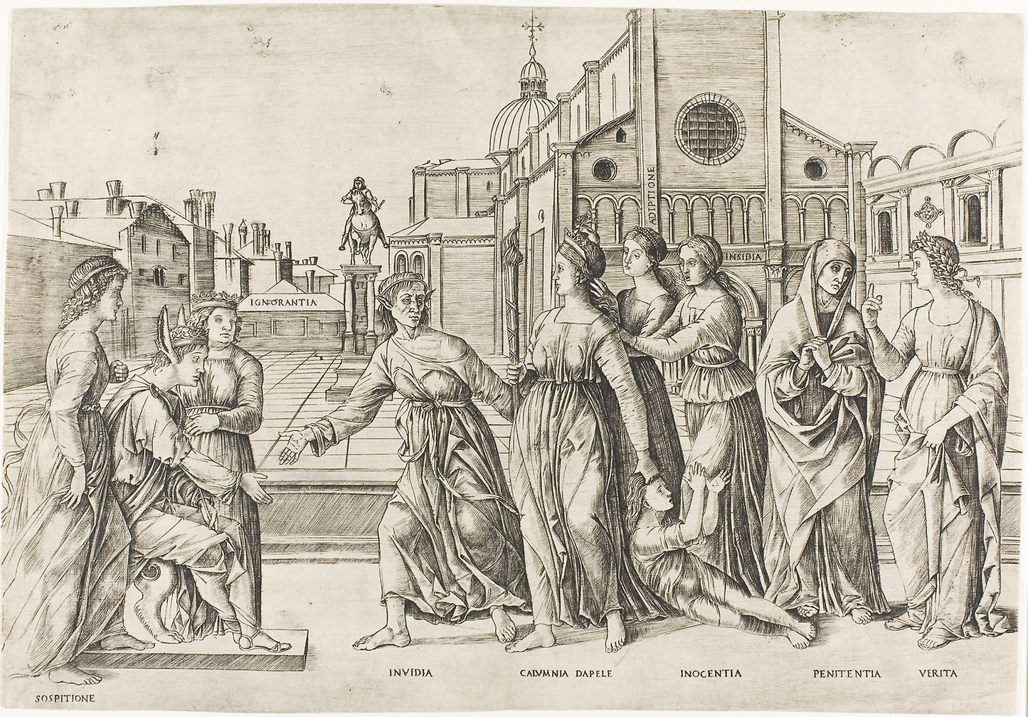 The Calumny of Apelles - Girolamo Mocetto, Poster Print Wall Art